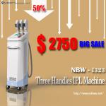 Hot seller!!! 50% discounts off! multifunctional 3 handles ipl laser hair