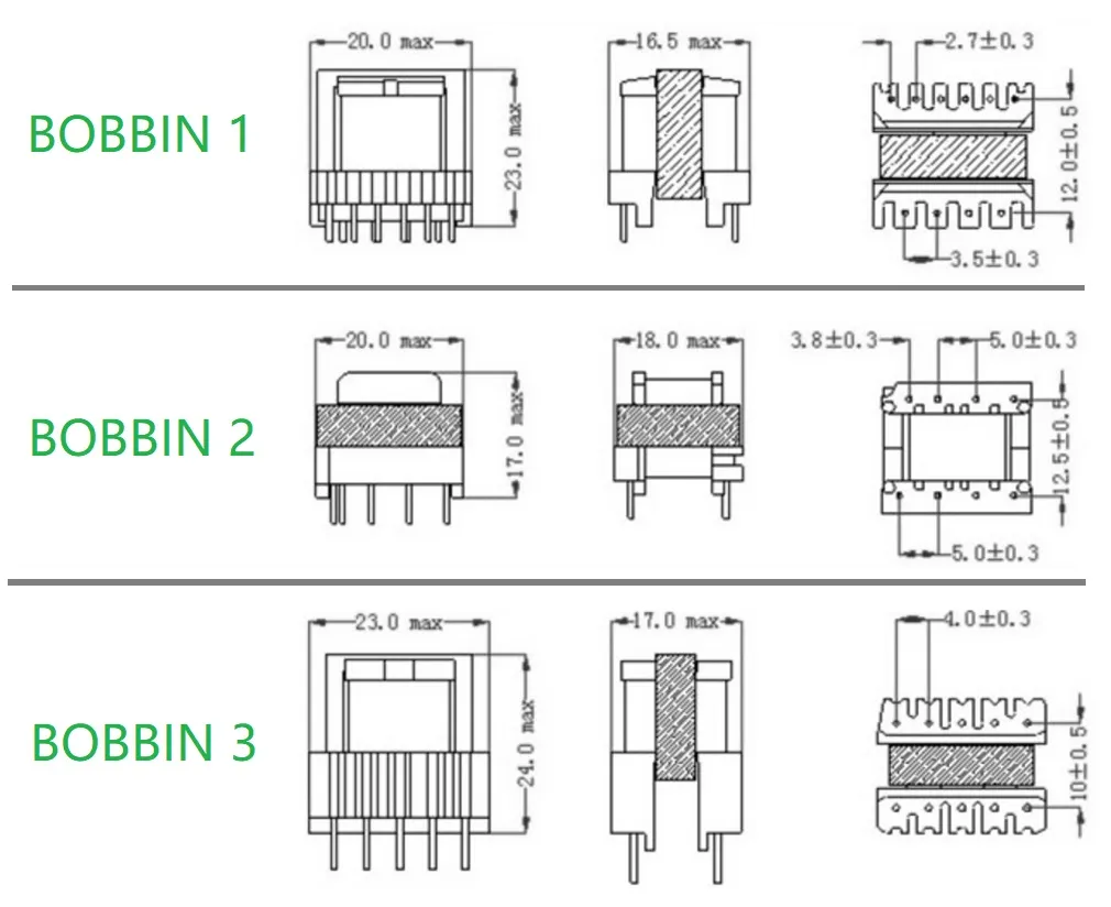 Ei19 Type High Frequency Transformer for Switching Power Supplies