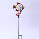 Durable Metal Yard Ornaments Art Small Handmade Hollow Out Fish