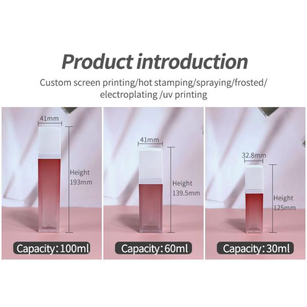30ml 60ml 100ml Square Acrylic Bottles Cosmetic Empty Cosmetic Bottle Packaging