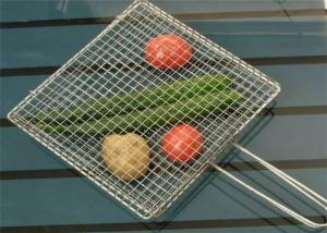 Wholesale SS304 200*200mm Square size Crimped Wire woven Tray for Vegetable from china suppliers