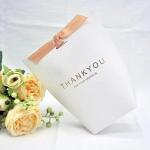 Custom Printed Thank You Paper Bags White For Birthday Boutique