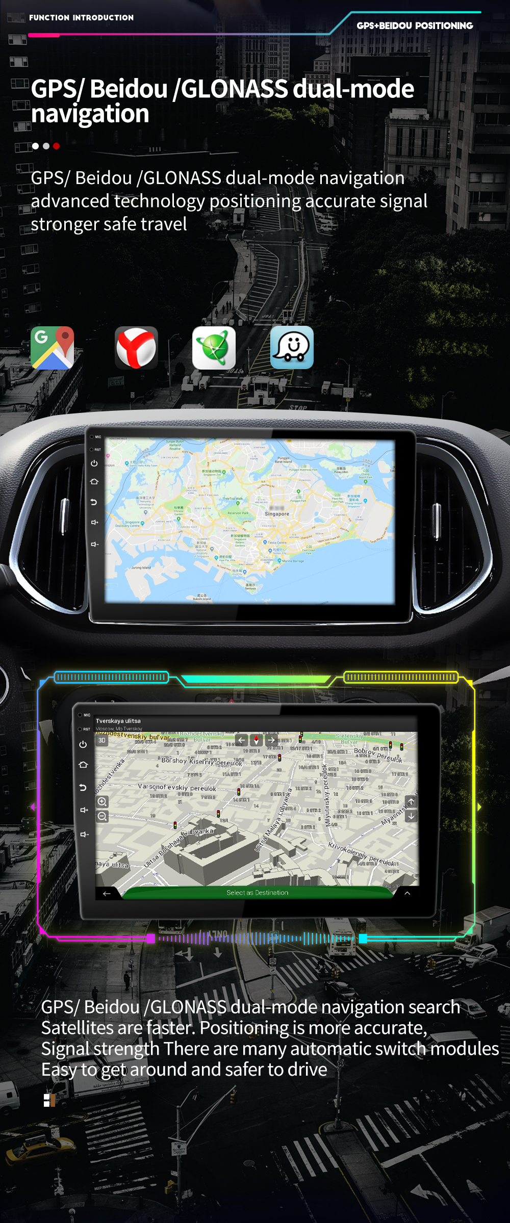 Carplay Android Auto 8 256 Car Stereo for Universal Android 9 Inch Car DVD Player