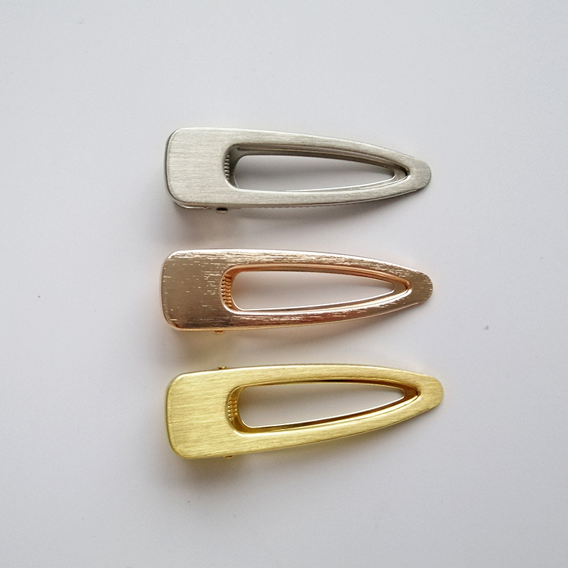 gold barrette hair clip for adults Korea Geometry Metal Spring Personalized Bobby Pins 8x2.2cm
