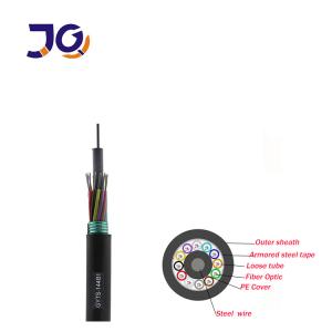 Wholesale SM MM Armoured G652D 24 48 96Core Fiber Optic Cable GYTS from china suppliers