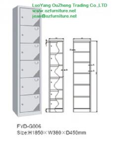 Wholesale Six door steel locker FYD-G006,H1850XW380XD450mm,single row veritical,vent hole,white from china suppliers