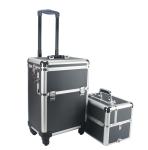 Aluminum Rolling Makeup Cases, Aluminum Trolley Makup Cases With Tray