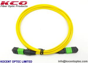 Wholesale 8 Core 12 Fiber MPO / APC Single Mode G657A2 Optical Fibre Patch Cable LSZH Yellow from china suppliers