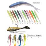 TPE Paddle Tail Shad Bait for Bass Fishing Soft Plastic Swimbaits