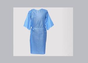 Wholesale Non Toxic Blue Isolation Gowns , Disposable Plastic Coveralls Fluid Resistant from china suppliers