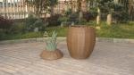 Brown Aluminum Frame and Resin Wicker Storage Box , UV Resistant