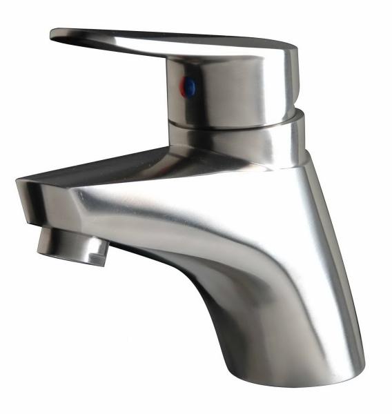 Deck Mounted Basin Sink Faucet 304 Or 316 Solid Casting Body Tap Brush silvor