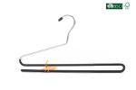Betterall Special Design New Two Tiers PVC Metal Wholesale Blck Pant Hangers