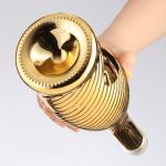 Glass Collar Silk Mouth Long Neck Sparkling Gold Twill Champagne Bubble Bottle
