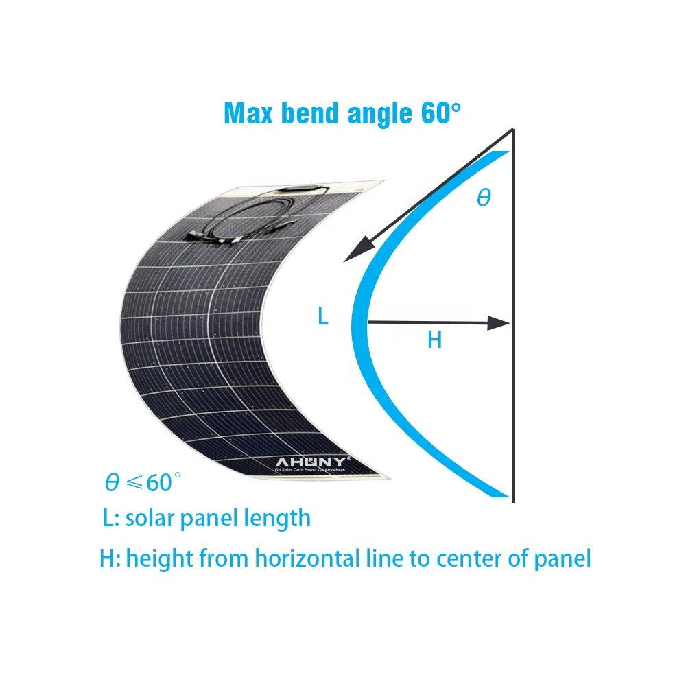 105w Flexible Solar Panels Solar Module For Vans Trailer CE ROHS Certificated