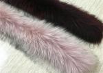 80*20cm Detachable Real Fur Collar For Woman Natural And Dyed Color