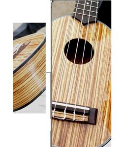 Wholesale 21&quot; professional Ukulele zebrawood solidwood four string guitar high quality AGUL13 from china suppliers