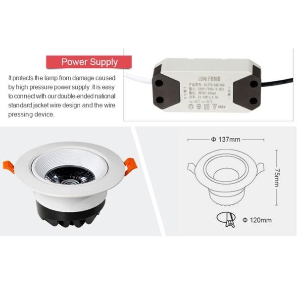 24W Ceiling Mounted LED Lights 90lm/W IP20 COB Led Spotlight