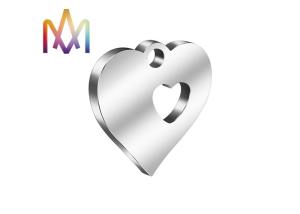 Wholesale OEM Handmade Hollow Heart Shaped Engraved Bracelet Charms from china suppliers