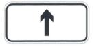 Low Cost Rectangular Shaped Sign Outdoor Direction Sign White and Black Traffic