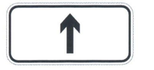 Low Cost Rectangular Shaped Sign Outdoor Direction Sign White and Black Traffic