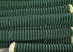 Steel Chain Link Wire Mesh Fencing / Temporary Chain Link Fence Twill Weave