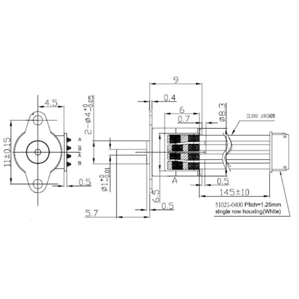 8mm Micro Stepper Motor 3000rpm Speed 3.3VDC PM Motor 18° Step angle