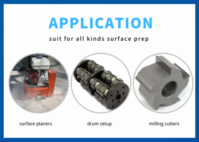 6pt Carbide Milling Spare Cutting Teeth And Drums BEF 320 Multi-Plane Scarifiers And 12" Planning Machines - Heavy Duty