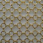ODM Golden Metal Ring Mesh Decorative Fence 3.8mm Chain Mail Mesh