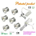 Mini 3W LED Spotlight 6pcs Dimming Power Supply+ Wire Kit 25mm hole LED light