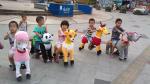 Factory mixed batch of children without musical slide Trojan horse wood