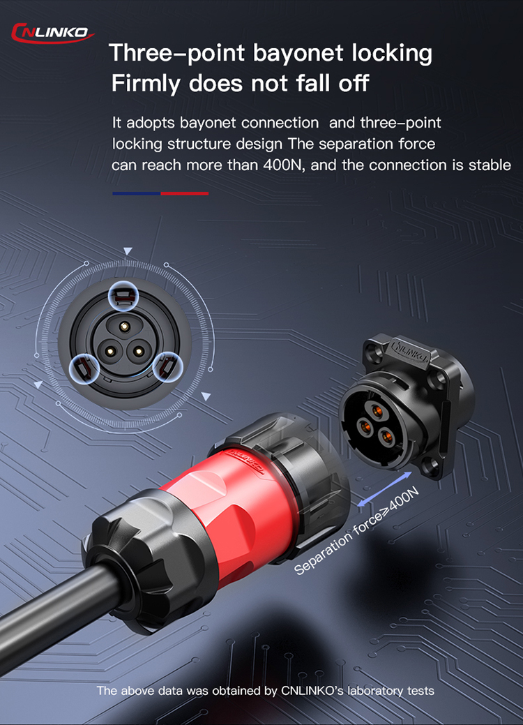 CNLINKO Waterproof 4 Pin Welding Male and Female Cable Connector 4Pin Panel Mount Round Connector