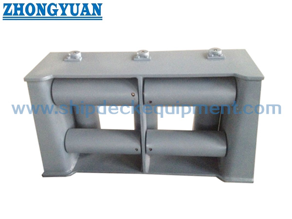 ISO 13733 Type 7R Seven Rollers Universal Fairlead With Upper Roller Ship Towing Equipment
