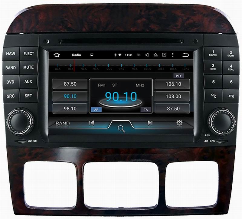 Ouchuangbo car radio 1024*600 2G RAM android 7.1 for Mercedes Benz S W220 1998-2005 with 4*45 Watts amplifier