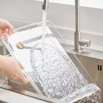 Clear Injection Groove Cover Countertop Storage Shelves Foldable