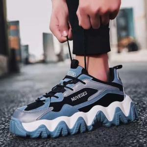 Wholesale Color Matching Men's Sport Shoes Wear Resistance wave chunky sole sneakers from china suppliers