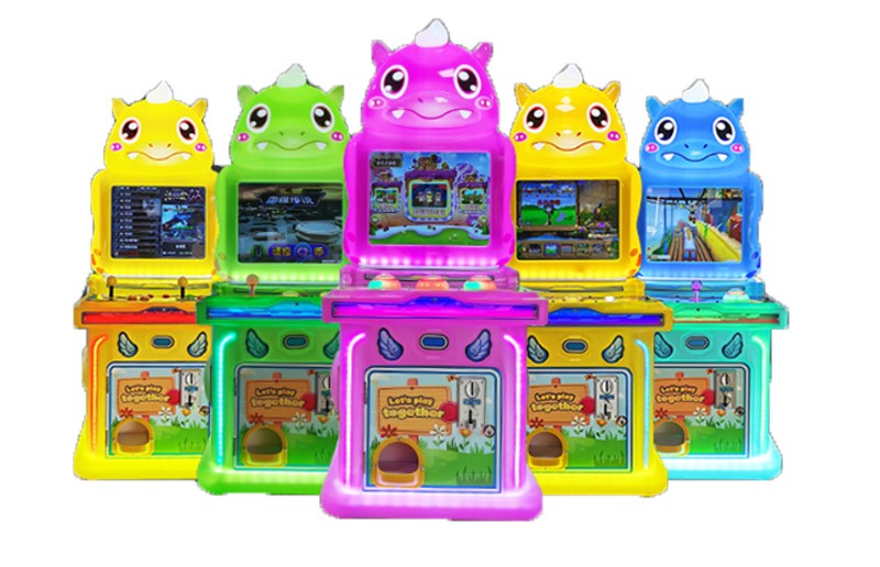 19 inch kids indoor coin operated fishing driving car shooting parkour game machine