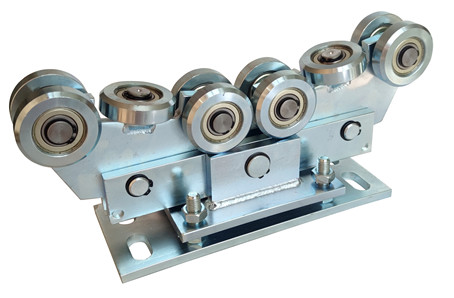 Electric Cantilever Sliding Gate Kit 10 Wheels For 80x80 Rail 68mm Carriage Roller Adjustable Plate