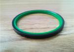 Double Lip Polyurethane Piston Seals , Green Color Hydraulic Rod Seals