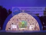 6m Diameter Glamping Dome Tent With Air Conditioning Private Bathroom