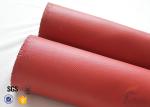 Red Silicone Coated Fiberglass Fabric Engine Thermal Insulation 1mm 30oz 39"