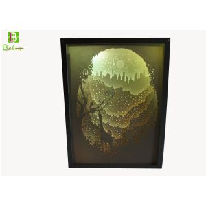 Wholesale Sculpture Light Paper Cut Box Merchandising Illuminated Snow Woods Music System from china suppliers