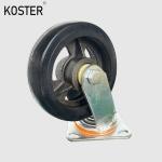 6in 8in Heavy Duty Black Rubber Caster Wheel for Industrial Equipment Roller
