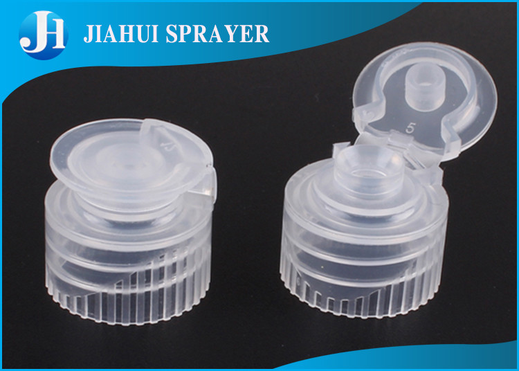 Red Cosmetic Bottle Caps Natural Color Flip Top Dispensing Caps Standard Private Label