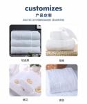 Delivery Time 7-15 Days Custom Logo 100% Cotton White Hotel Towels for Bathroom