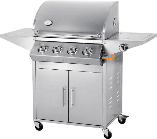 Factory price kitchen bbq easy grill slow burning 4 burners gas stainless steel