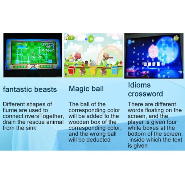 55 Inch Touch Screen Amusement Game Machines Wall Mounted Fantasy Water Children'S Puzzle Lab