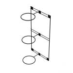 Wall Mounted Three Hooks Metal Display Racks For Basket Ball Hold