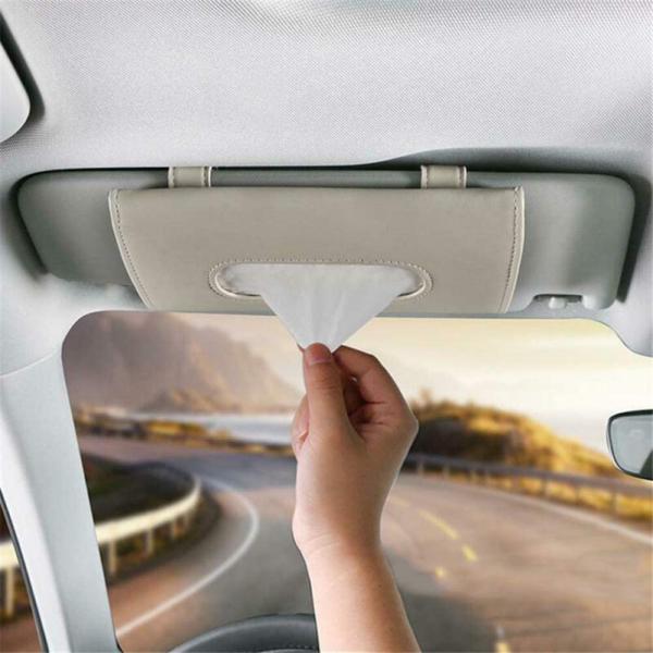 Embossed Leather Car Tissue Box tissue holder for tissues, trash bags and rain coat small and light high quality leather