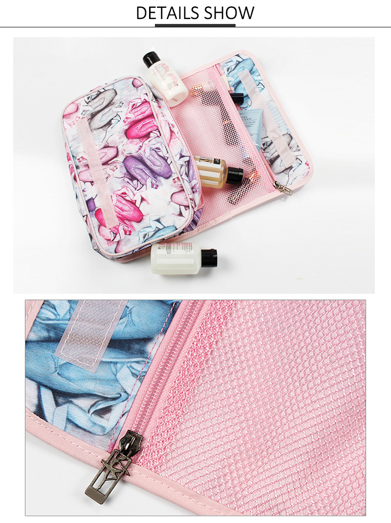 Travel Storage Washing Women Makeup Polyester Cosmetic Bag